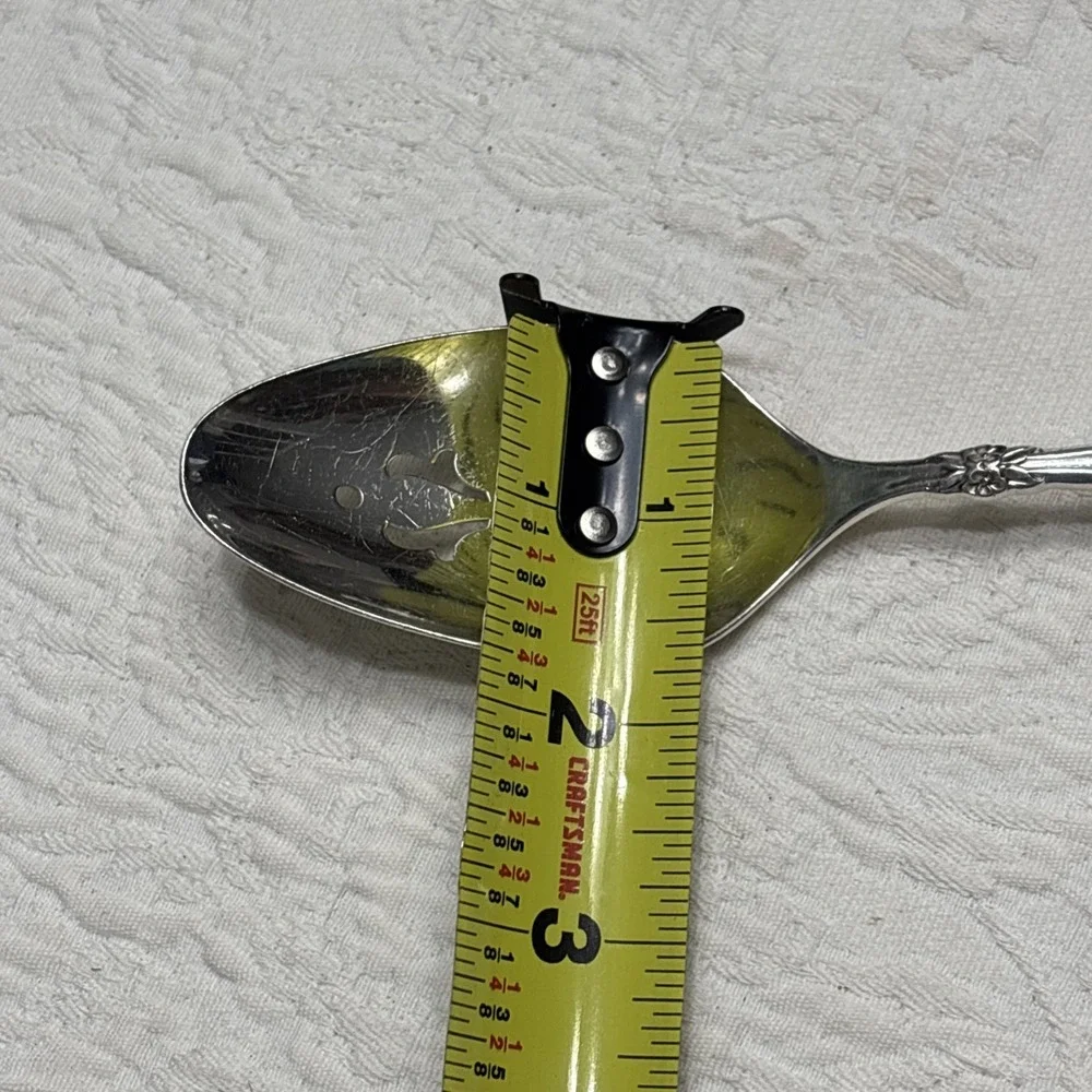 1965 GARLAND 1847 Rogers Bros IS Slotted Serving Spoon Silver Plate Flatware